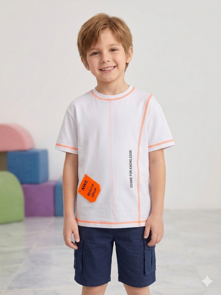 Erkek Çocuk Beyaz Tshirt
